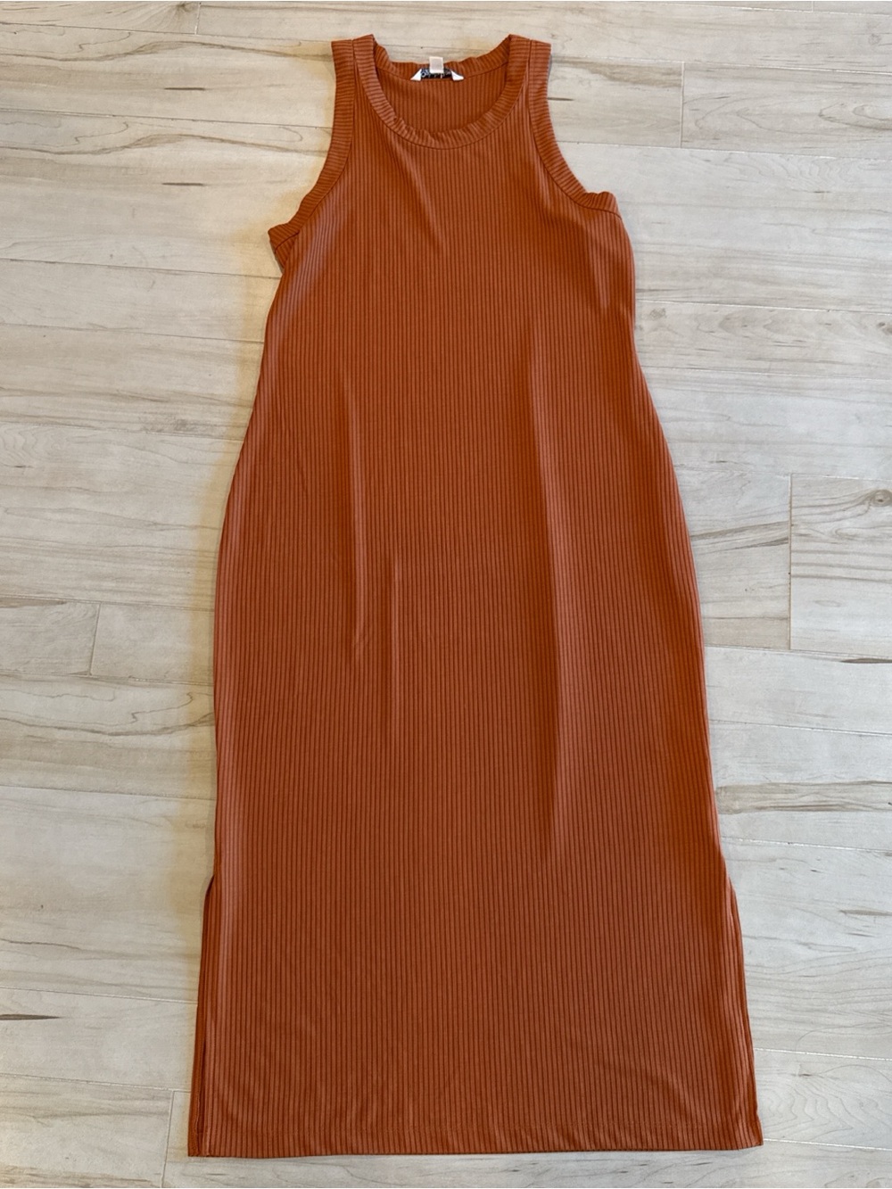SUPER SEXY 🔥 LIKE NEW Ophelia Roe Ribbed Tank Midi Dress | Rust Orange | Large